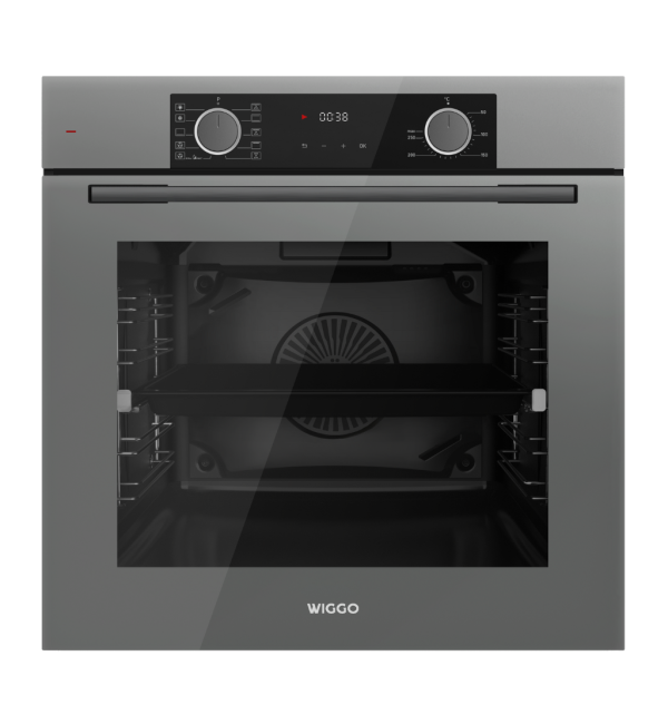 Wiggo WO-BFA610 (G) - Inbouwoven - Hete Lucht - Grijs - Nieuw