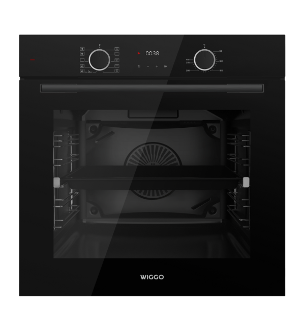 Wiggo WO-BFA610 (B) - Inbouwoven - Hete Lucht - Zwart - Nieuw