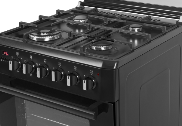 Wiggo WO-E639R (BB) - Vrijstaand Fornuis - Zwart - Wok - Nieuw in Doos - Afbeelding 2