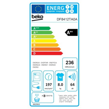 Beko Droger - DF8412TA0A - Warmtepomp - Nieuw - Afbeelding 6