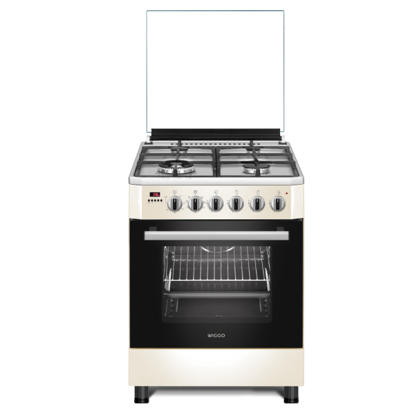 Wiggo WO-E639R (CX) - Vrijstaand Fornuis - Créme - Wok - Nieuw in Doos