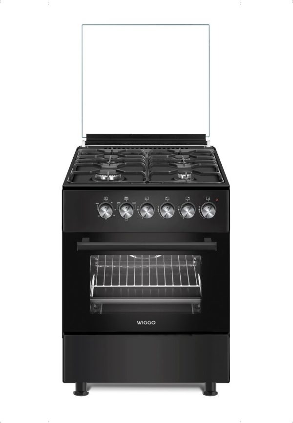 Wiggo WO-E603R (BB) - Vrijstaand Fornuis - Zwart - A - Nieuw