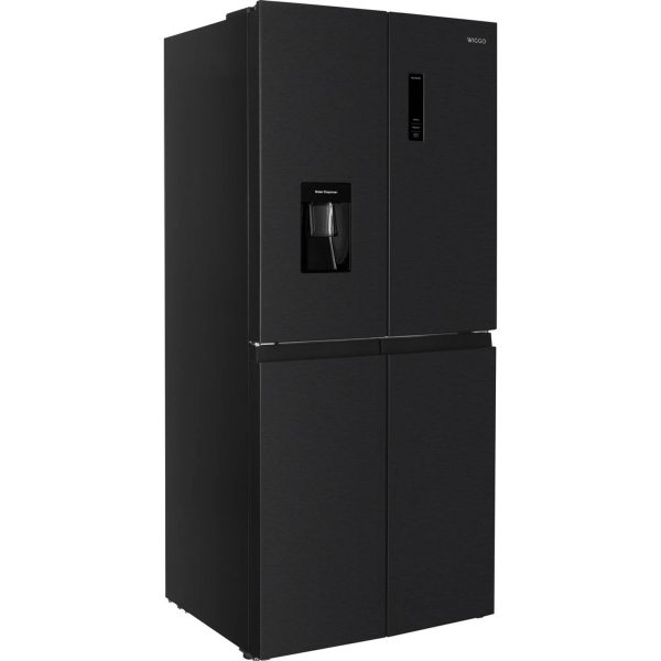 Wiggo WR-MD18(DX) - Amerikaanse Koelkast - No Frost - Water Dispenser - Met Display - Super Freeze - 419 Liter - Zwart