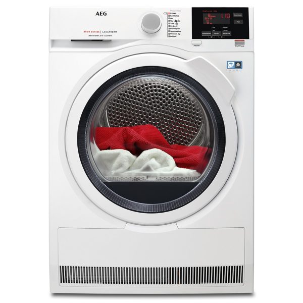 AEG 8000 Series Warmtepompdroger 8KG T8DB84GW Refurbished