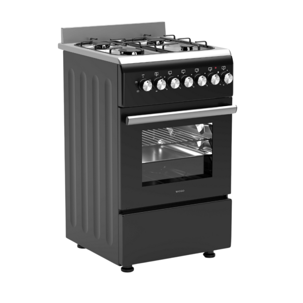 Wiggo WO-E505R(BX) 50cm Gasfornuis Zwart RVS - Afbeelding 7