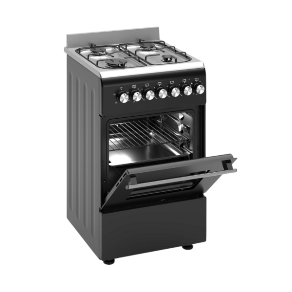 Wiggo WO-E505R(BX) 50cm Gasfornuis Zwart RVS - Afbeelding 6