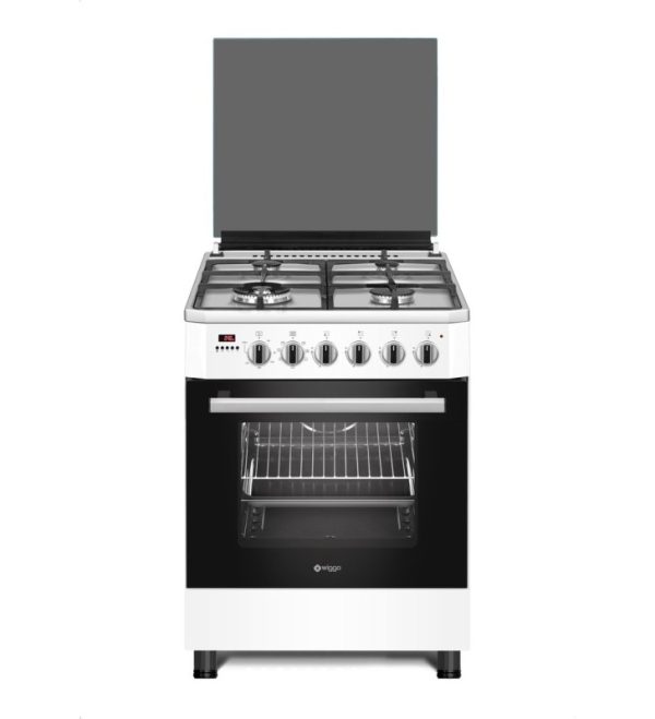 Wiggo WO-E639R(WX) 60cm Gasfornuis Wit RVS