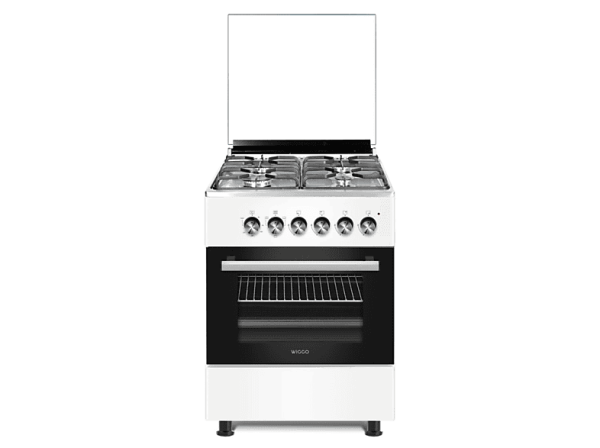 Wiggo WO-E603R(WX) 60cm Gasfornuis Wit RVS