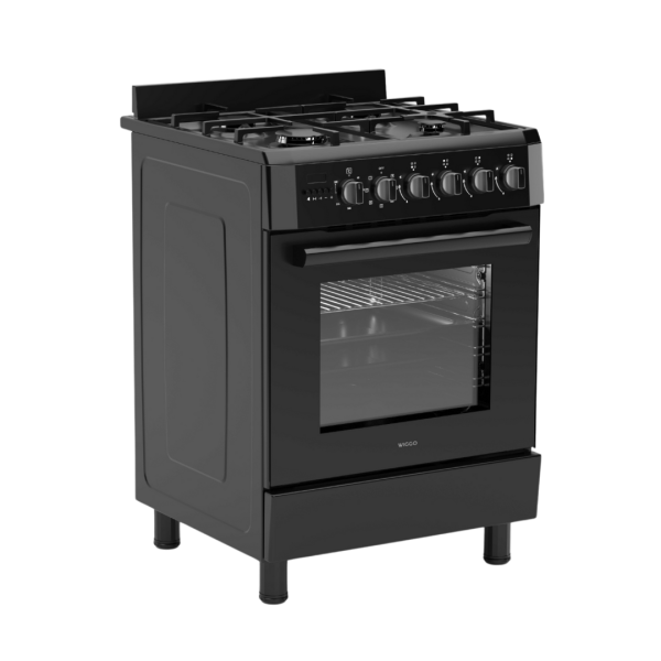 Wiggo WO-E609R(BB) 60cm Gasfornuis Zwart
